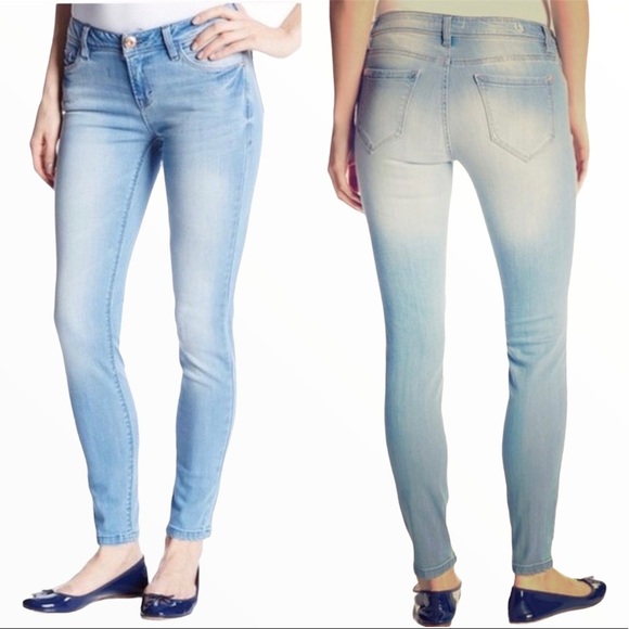 KENSIE Light Wash Denim Skinny Jeans With Pockets Blue Size 8 - Picture 1 of 12